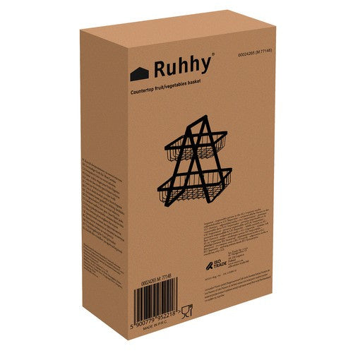 24265 divstāvu augļu/dārzeņu grozs