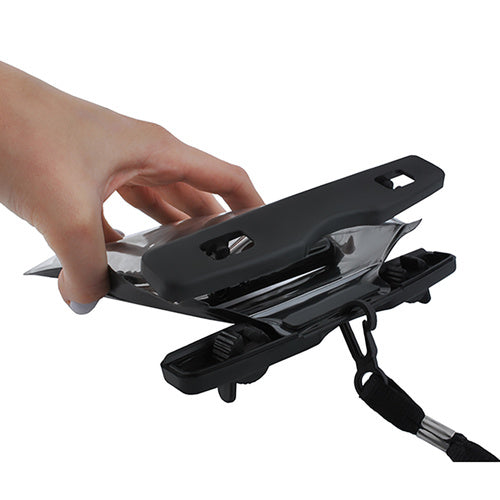 Ūdensizturīgs telefona maciņš - melns