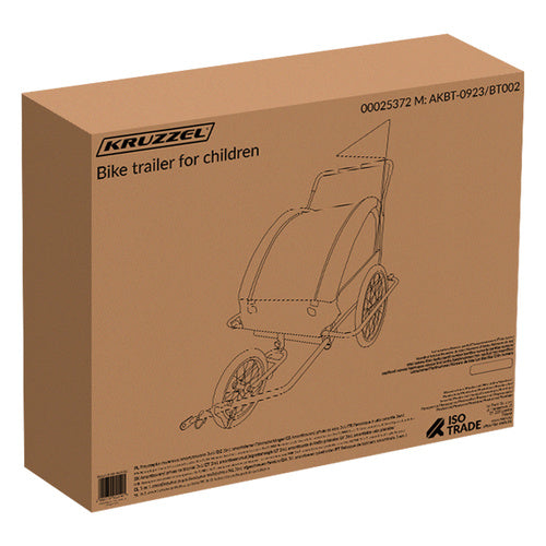 Kruzzel 25372 3in1 piekares velosipēda piekabe