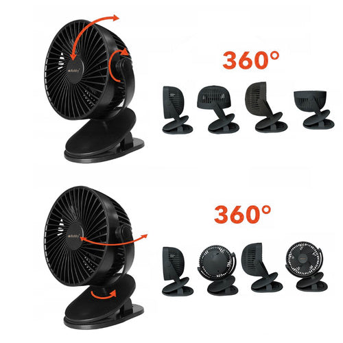 Melns bezvadu ventilators Ruhhy