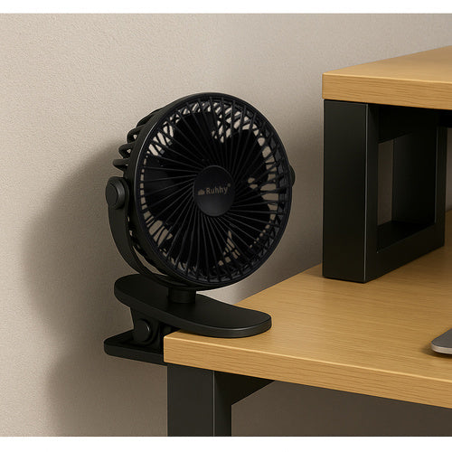 Melns bezvadu ventilators Ruhhy