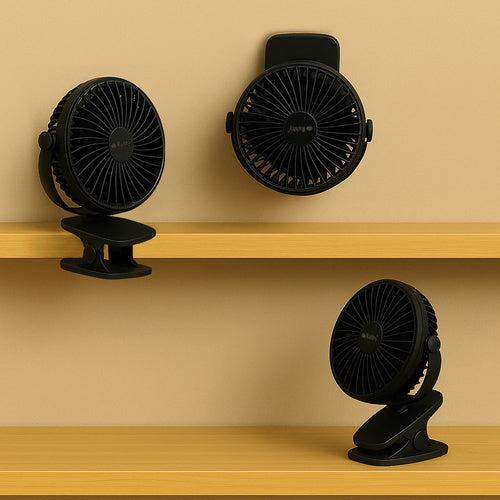 Melns bezvadu ventilators Ruhhy