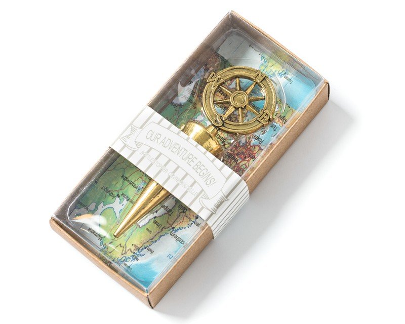 Kompasa rozes aizbāznis - retro stilā