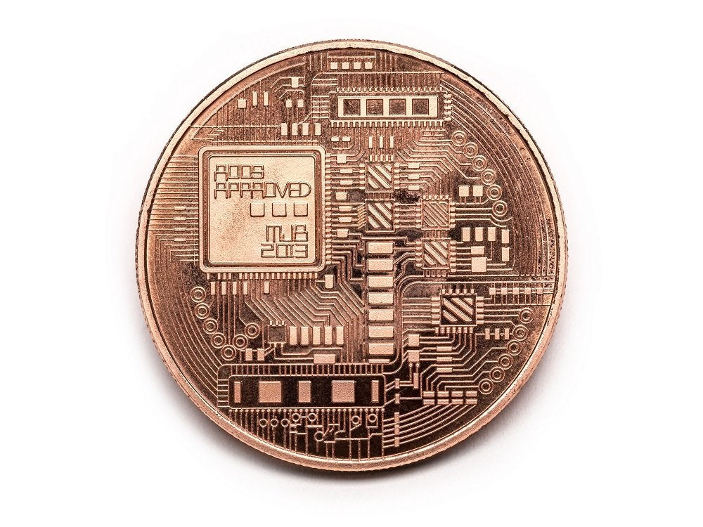 Bitcoin BTC plastmasas korpusā