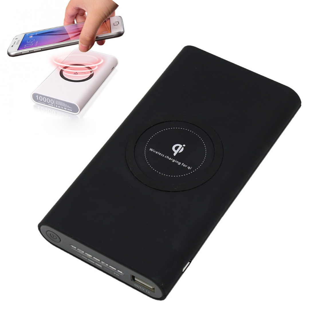Bezvadu/indukcijas portatīvais lādētājs powerbank 60000mAh