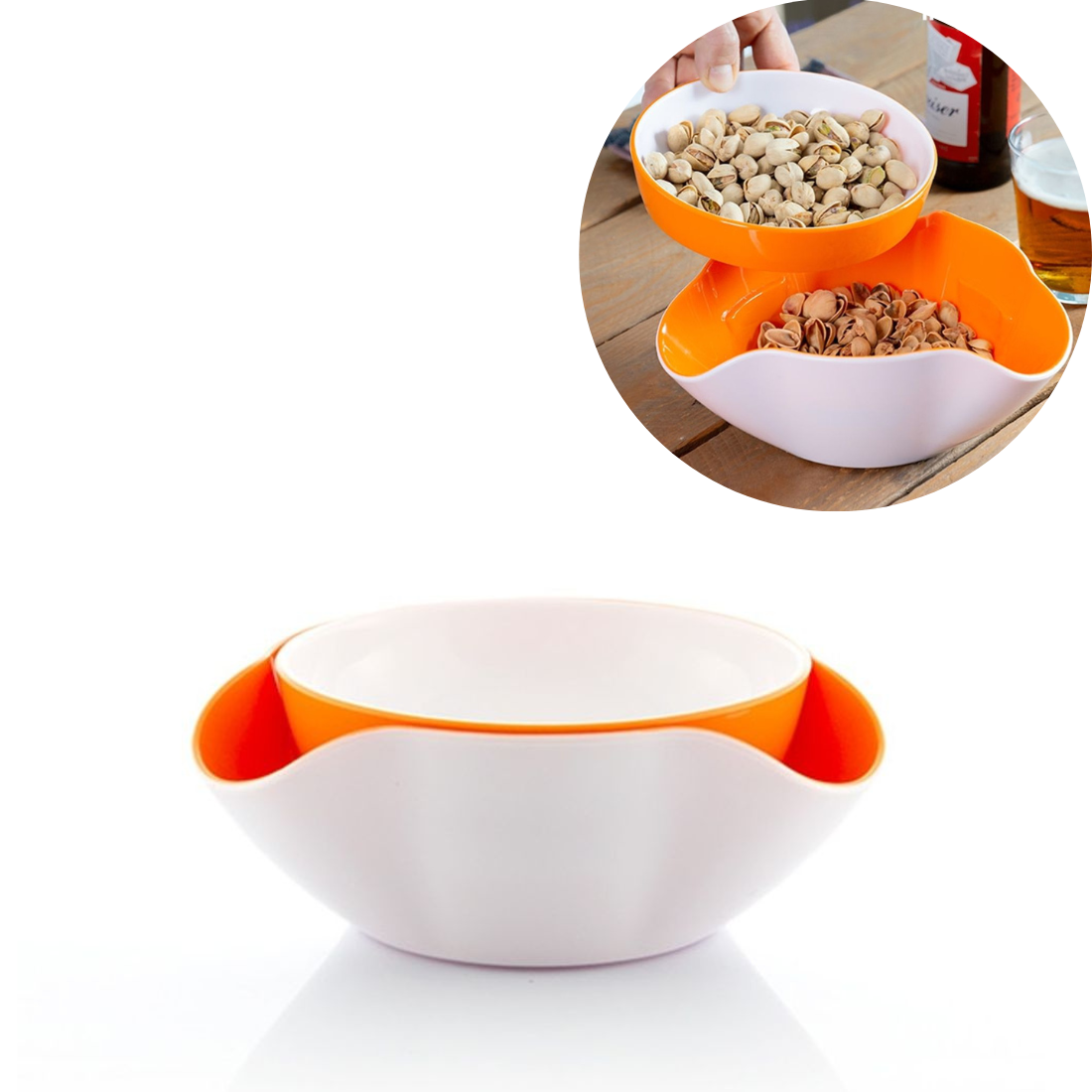 Uzkodu trauks divi vienā (2 gabali)