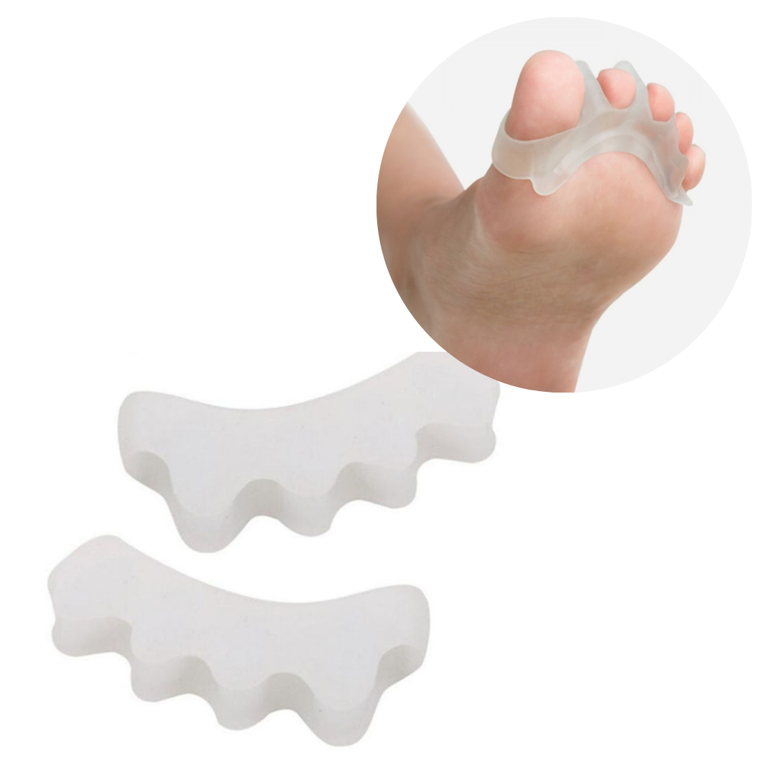 Kāju pirkstu atdalītājs, koriģētājs, taisnotājs 2 gabali