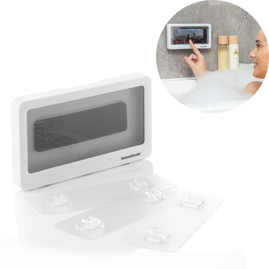 Ūdensizturīgs pie sienas līmējams telefona turētājs dušai un vannai