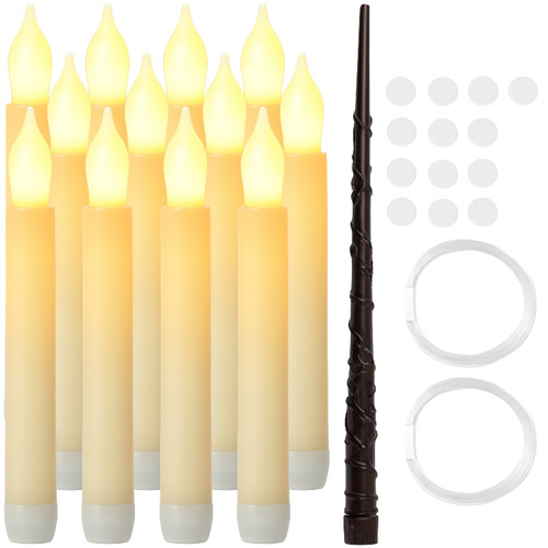 LED sveces peldošās 12 gabali ar tālvadības pulti | lidojošās sveces