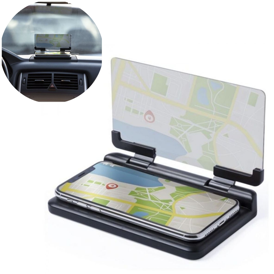 Mobilā telefona turētājs ar spoguli automašīnai