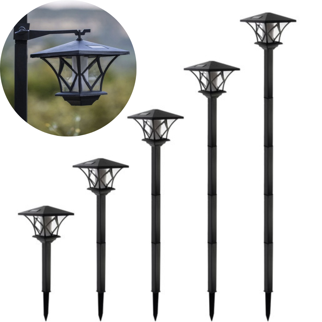 Saules dārza lampa - laterna