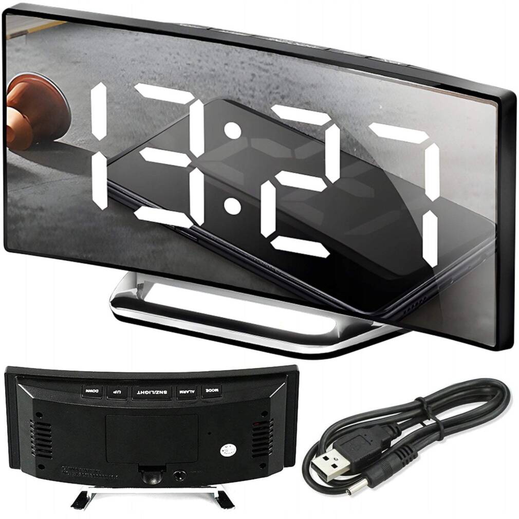 Elektroniskais pulkstenis spogulis