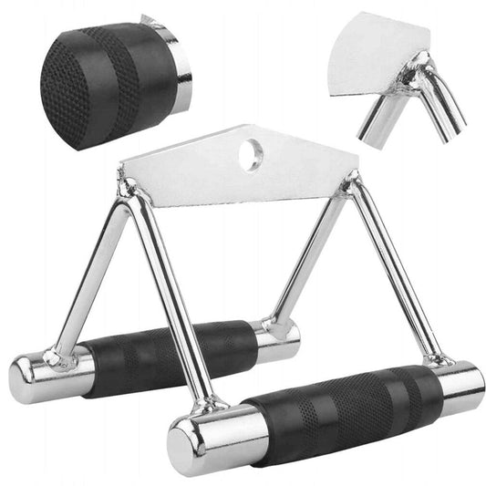 Rokturis trīsstūrveida tērauda ar gumiju vingrinājumiem