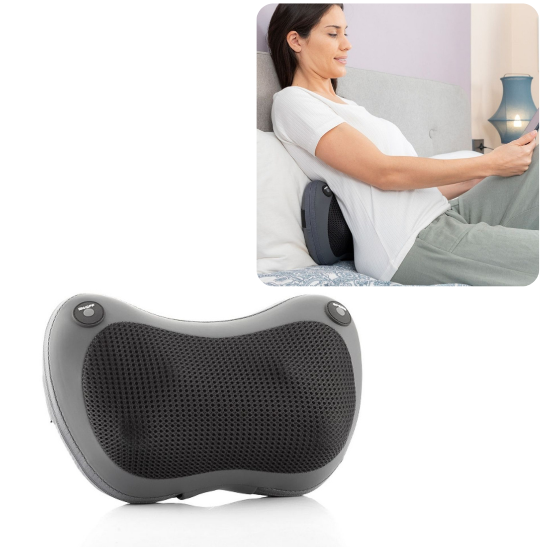 Masāžas spilvens sildošs Shiatsu masieris