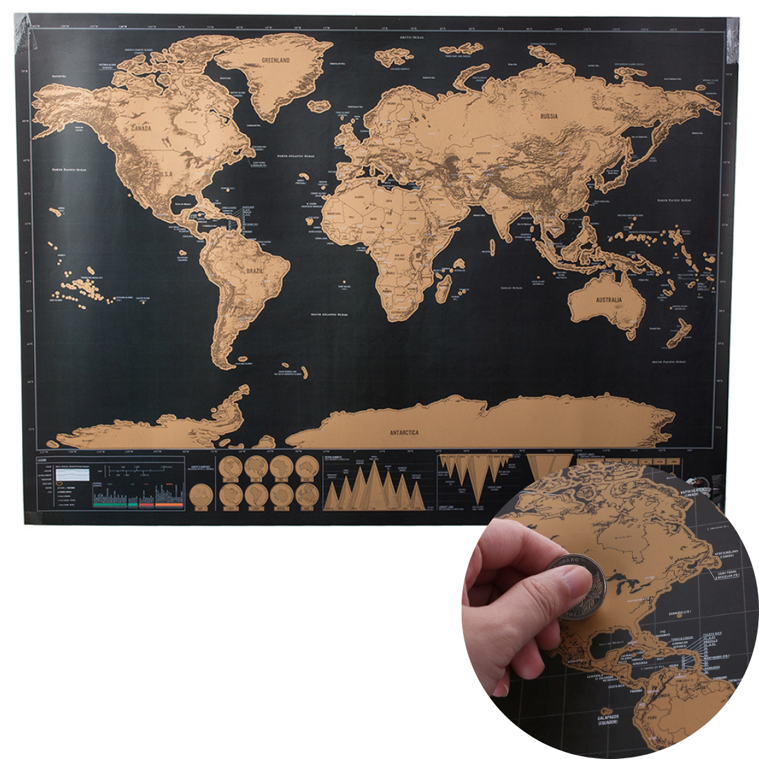 Skrāpējamā pasaules karte