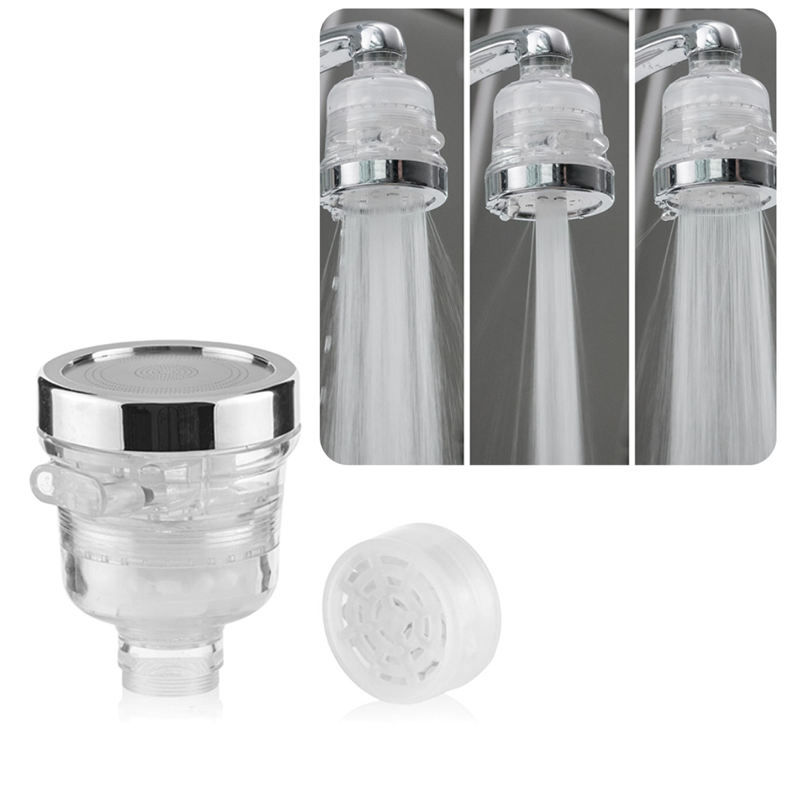 Virtuves jaucējkrāna uzgalis ar filtru ECO ūdens taupīšanai un spiediena palielināšanai