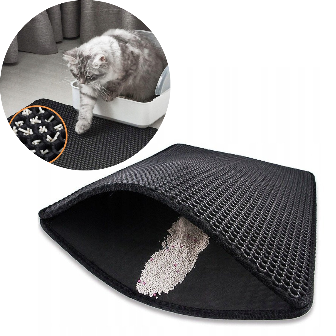 Paklājs zem kaķu kastes 60X45CM