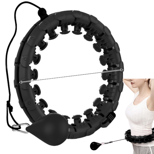 Treniņu riņķis Hula Hoop ar masējošiem elementiem un papildus svaru