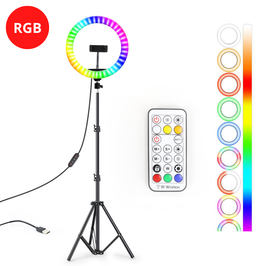 RGB LED riņķis lampa