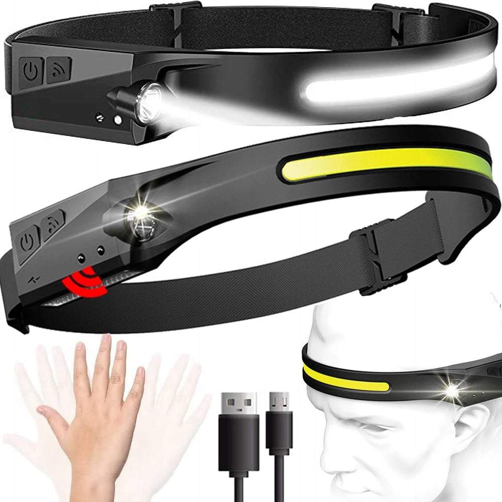 Galvas lukturis 5 režīmi 40 COB + LED