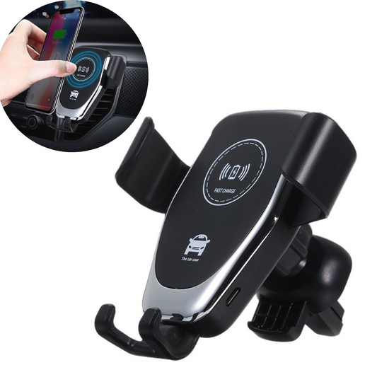 Automašīnas tālruņa turētājs ar iebūvētu induktīvo lādētāju ātra uzlāde QI