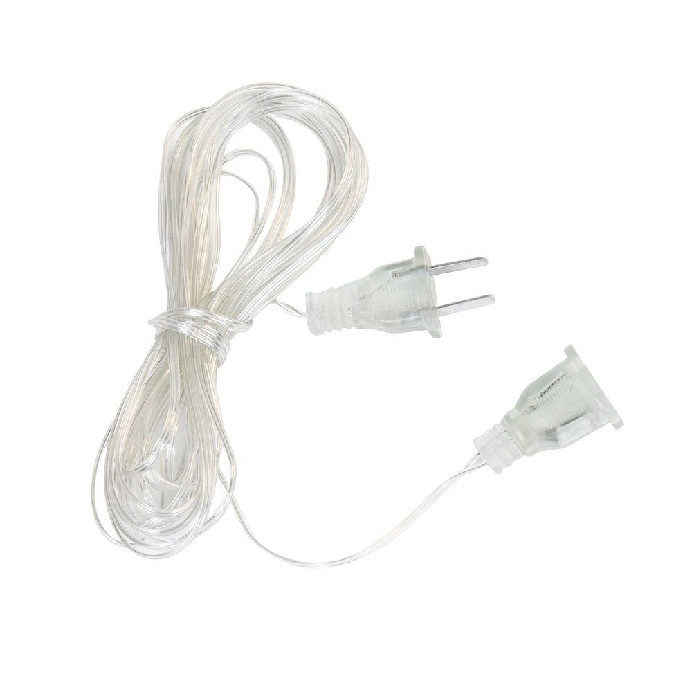 Caurspīdīgs vada pagarinātājs 3m Ziemassvētku lampiņām LED virtenēm