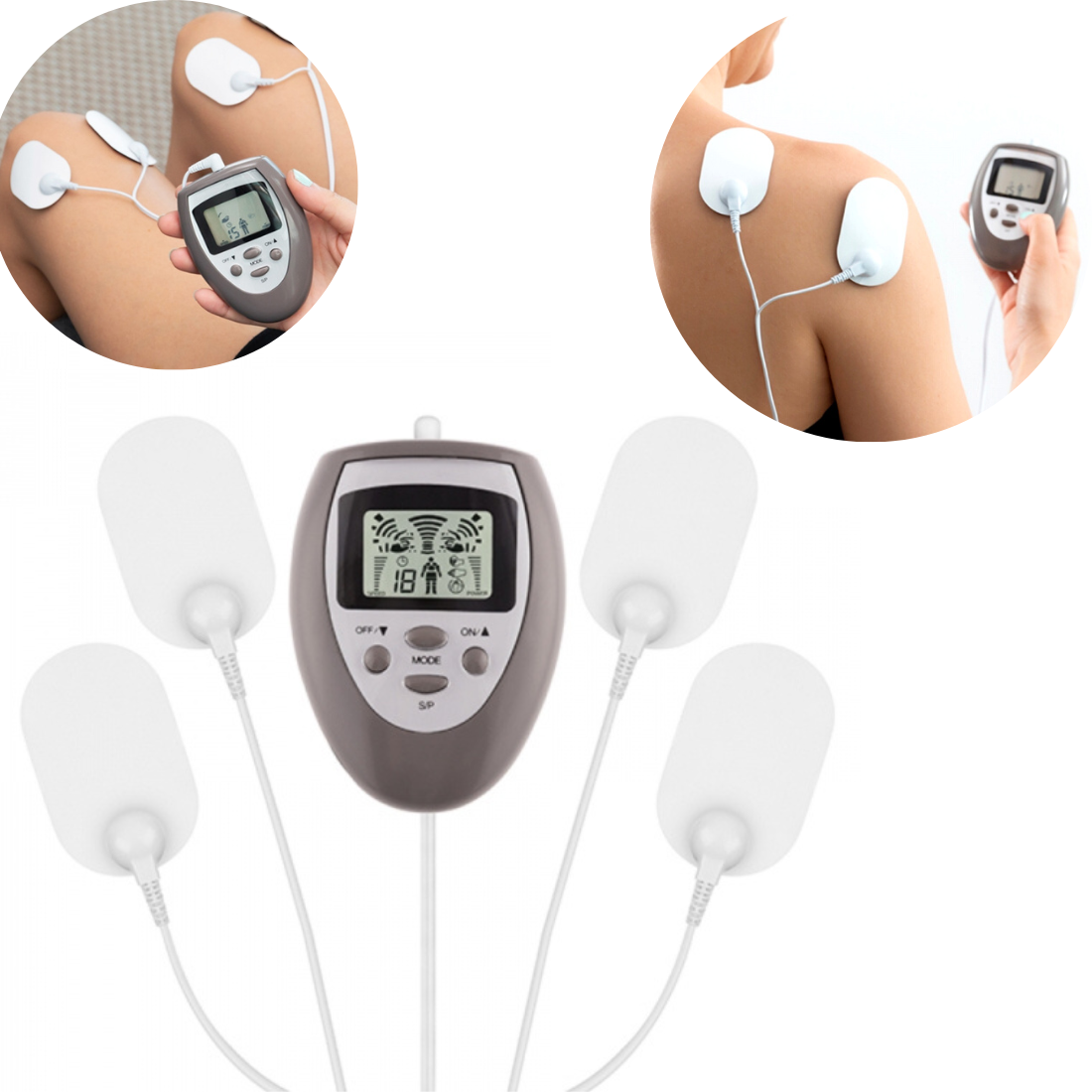 EMS ķermeņa masētājs ar 4 elektrodiem