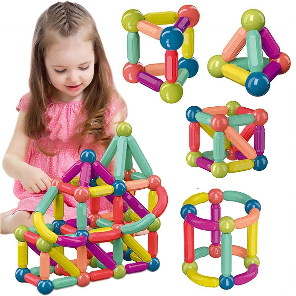 Magnētisko bloku komplekts 64 elementi