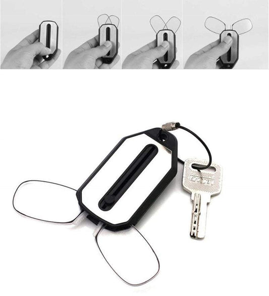 Salokāmās lasīšanas brilles - atslēgu piekariņš