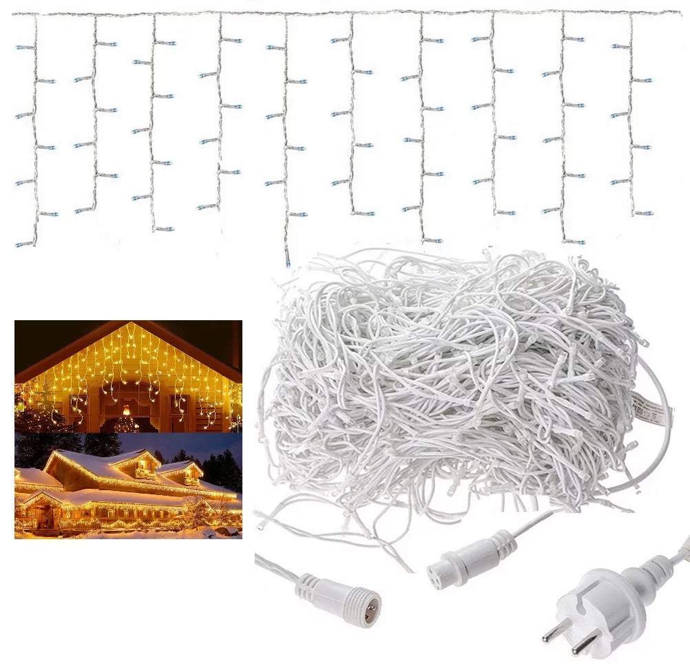 Āra LED lampiņas lāstekas,silti baltas 4 M