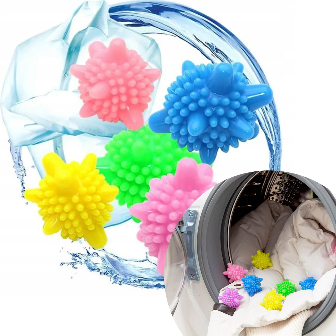 Veļas bumbas mazgāšanai bez pulvera 5 gabali