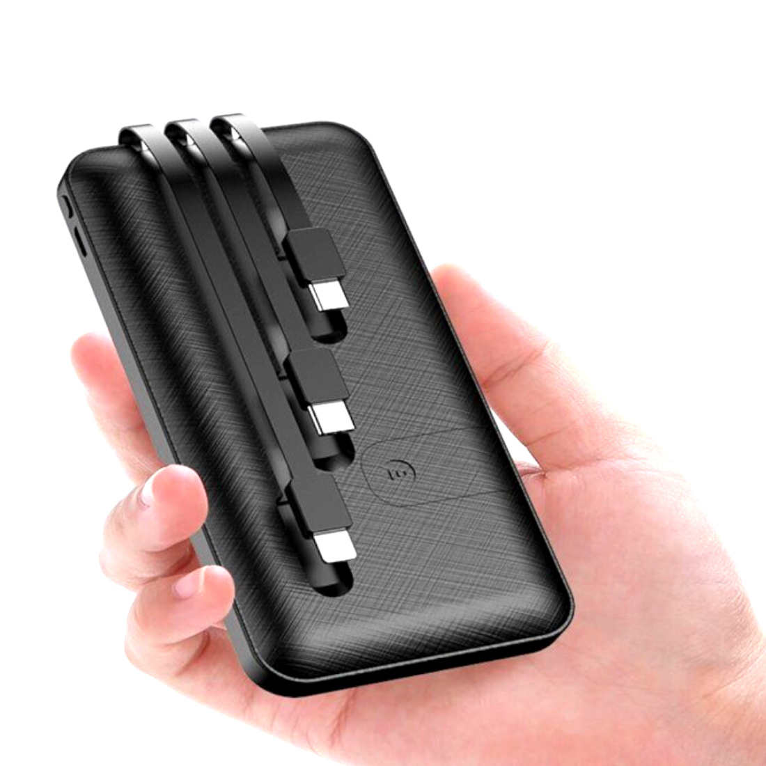 Ārējais akumulators  4in1 IOS / iPhone, Type C, MicroUSB un telefona statīvs 10000mAh