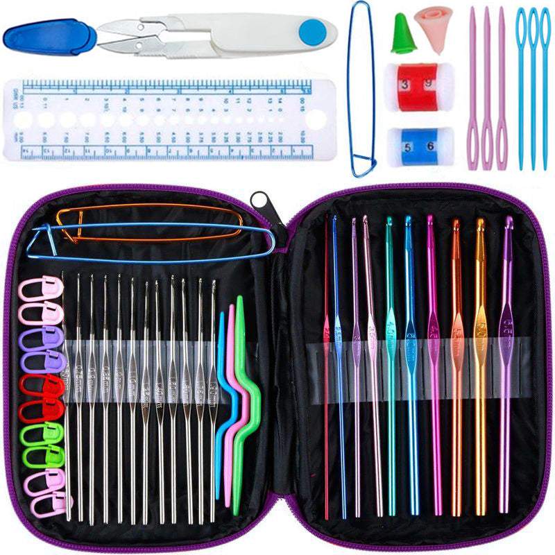 Tamborēšanas komplekts 30 elementi (tamboradatas, šķēres, adatas)