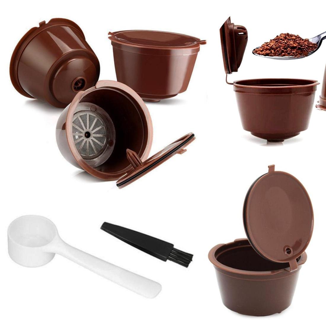 Atkārtoti lietojamās kapsulas priekš Dolce Gusto kafijas automāta, 5 gabali