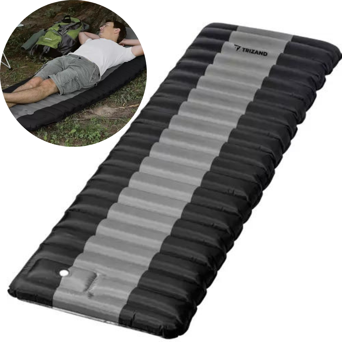 Piepūšamais matracis ar sūkni ceļojumiem