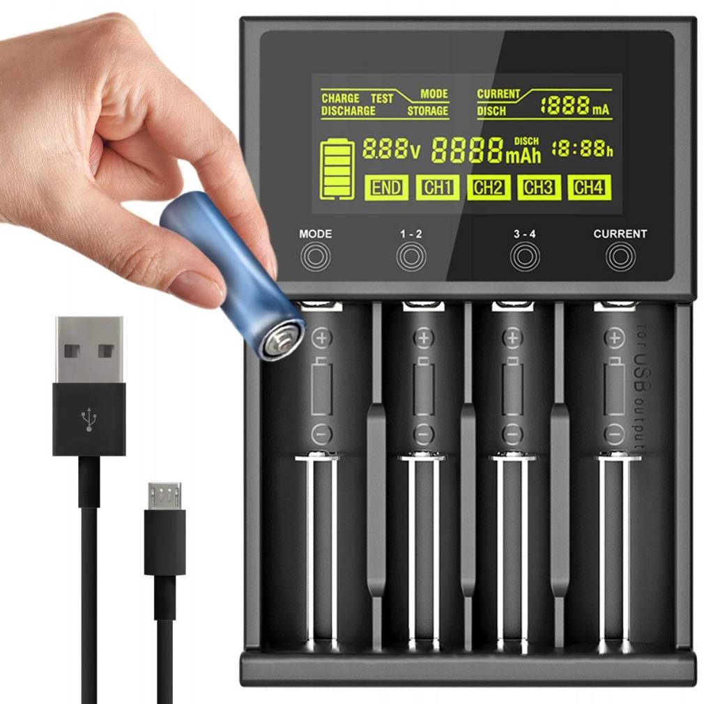 Gudrais, skārienjutīgais akumulatora lādētājs