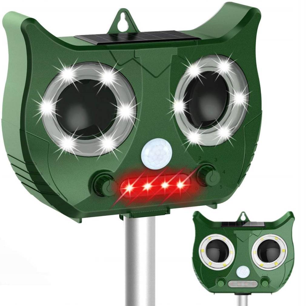 Ultraskaņas dzīvnieku atbaidītājs ar saules paneli