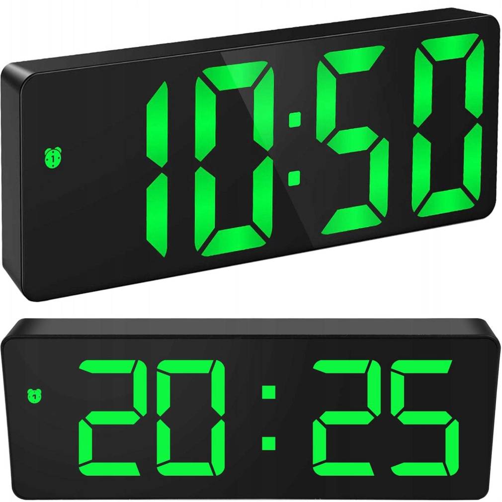 Elektroniskais pulkstenis modinātājs 
LED