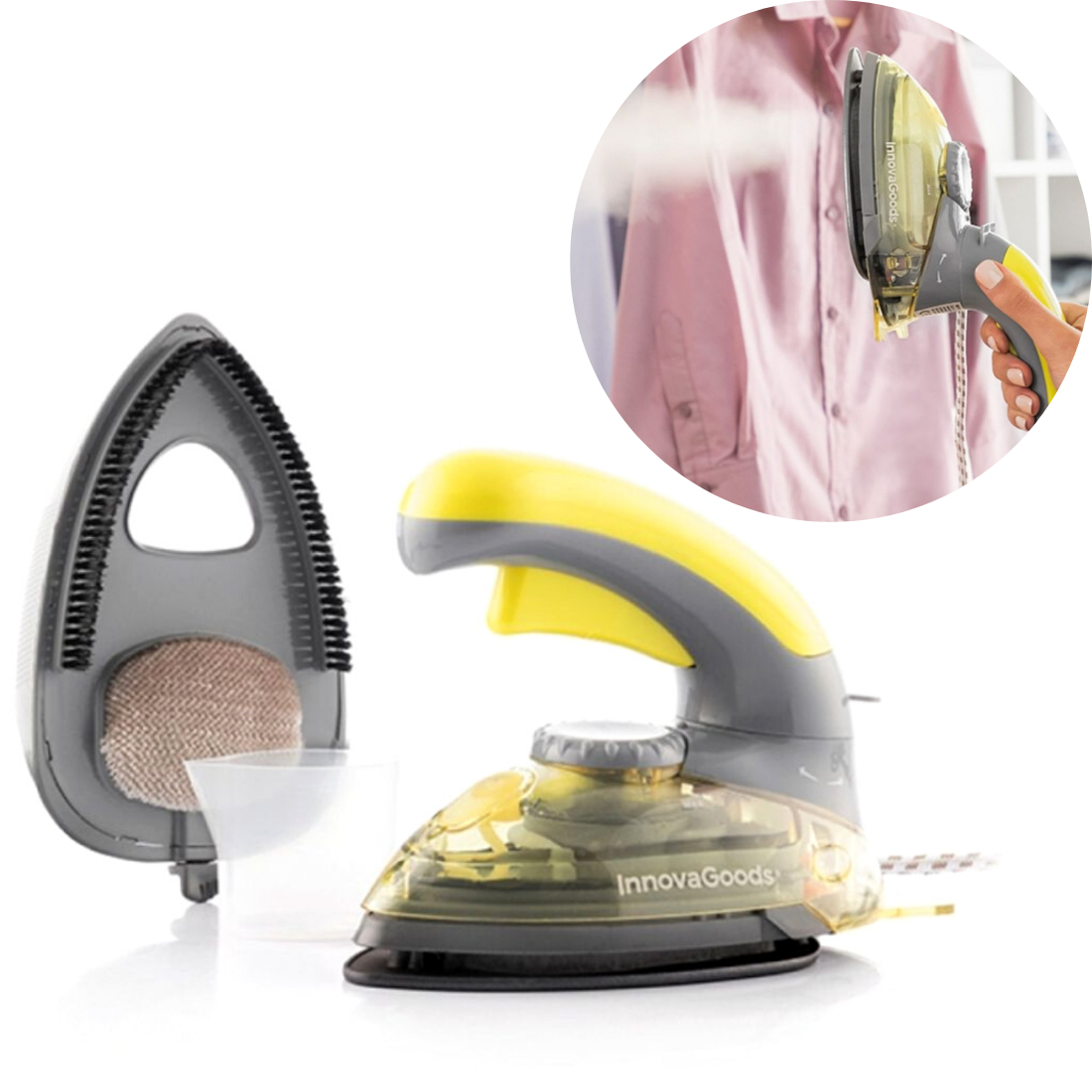 Tvaika gludeklis 2in1 mini horizontāli un vertikāli lietojams 800W