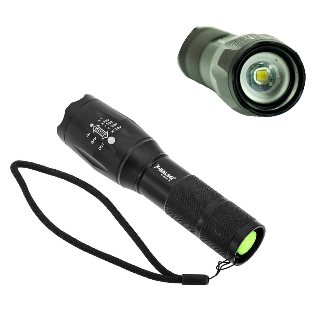 Lukturis LED taktiskais  ZOOM USB 100000h