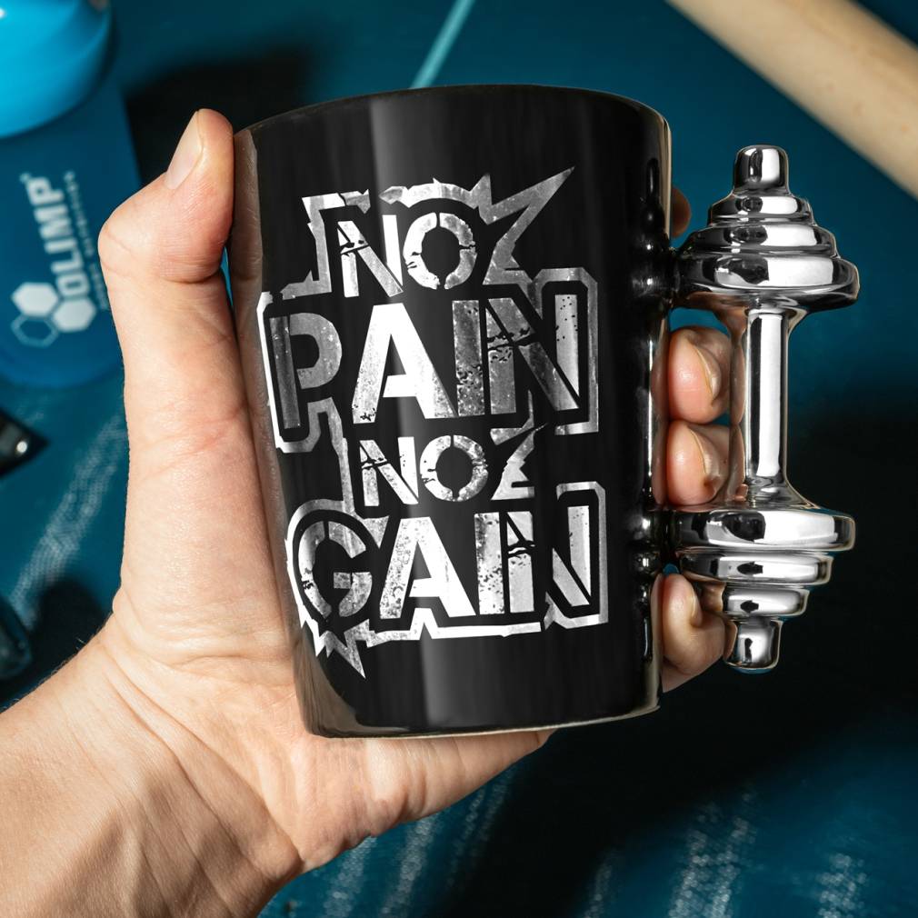 Krūze hantele "No pain no gain" 350ml