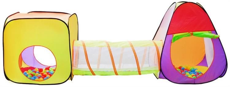 Telts bērniem + Tunelis + 200 bumbiņas
