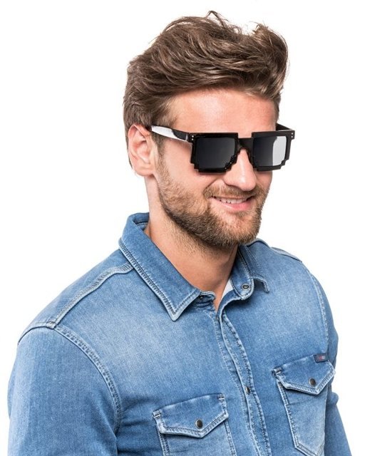 Pikseļu brilles - melnas