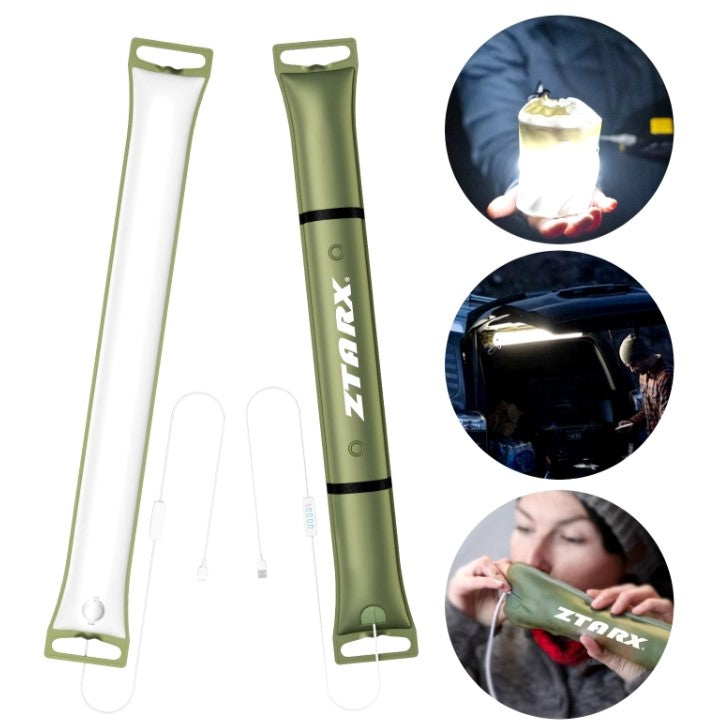 Piepūšamās kempinga LED gaismas USB