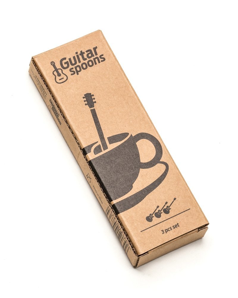 Ģitāras metāla tējas karotes KRĀSAINĀS 3 gab