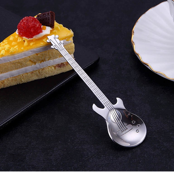 Ģitāras metāla tējas karotes KRĀSAINĀS 3 gab