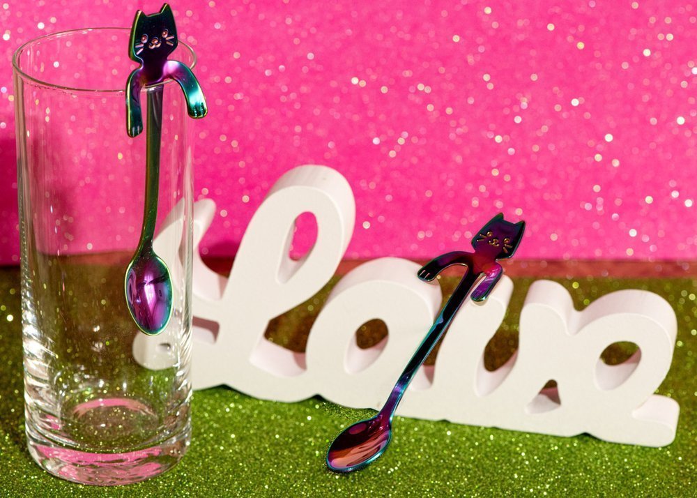 Kaķu tējas karotes 2 gab RAINBOW