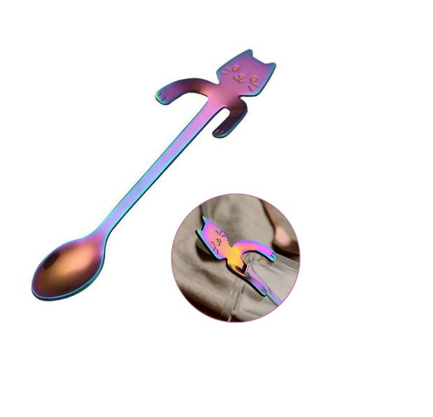 Kaķu tējas karotes 2 gab RAINBOW