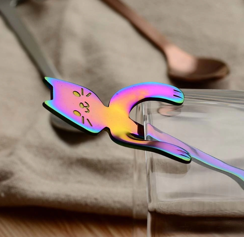 Kaķu tējas karotes 2 gab RAINBOW