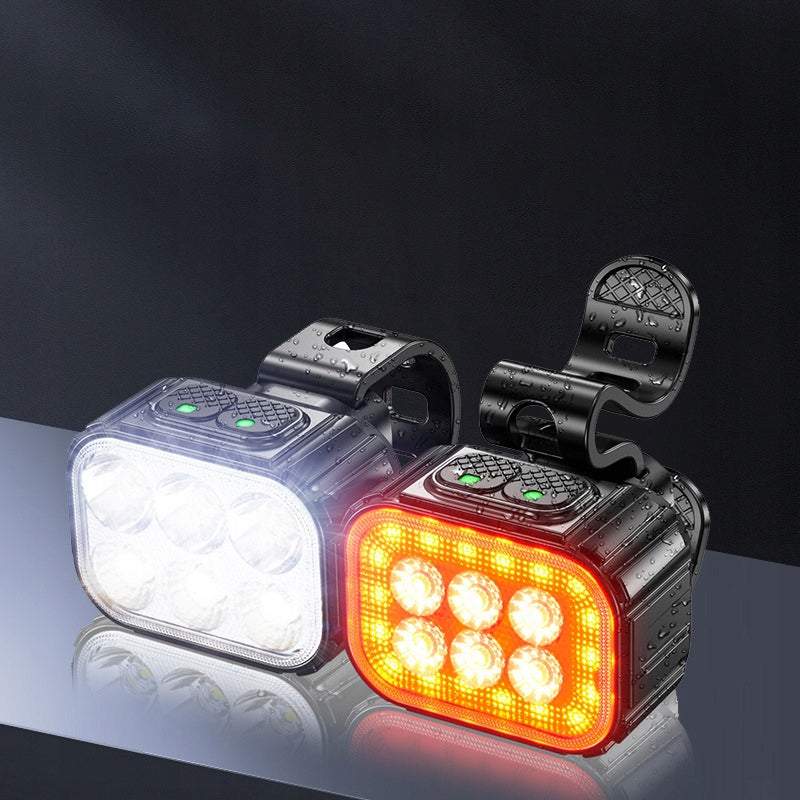 Velosipēda lukturi aizmugurējais + priekšējais ūdensizturīgas